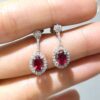 Outlet Pırlanta 2,24 Ct Pırlanta ve Yakut Küpe KP02781