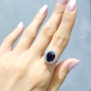 Outlet Pırlanta 2,53 Ct Pırlanta ve Safir Yüzük