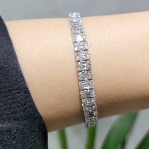 Outlet Pırlanta 4,85 Ct Baget Suyolu Bileklik