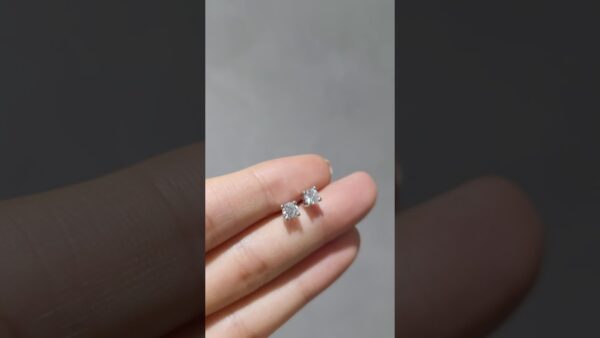 0.60 Ct GIA-Certified E-Colour Solitaire Diamond Earrings product video