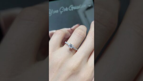 0.60 Ct GIA-Certified Princess-Cut Solitaire Diamond Ring product video