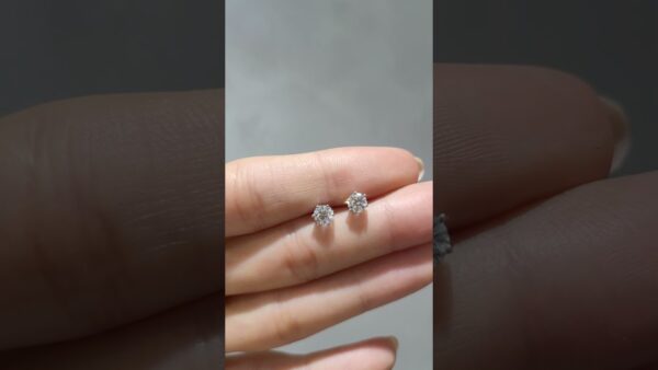 0.71 Ct GIA-Certified D-Colour Solitaire Diamond Earrings product video