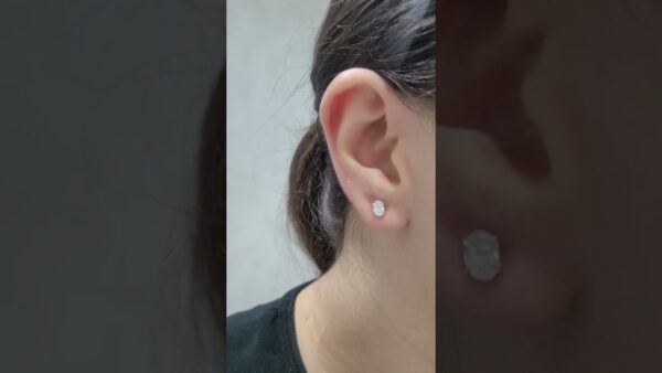 0.80 Ct HRD-Certified Oval Solitaire Diamond Earrings product video