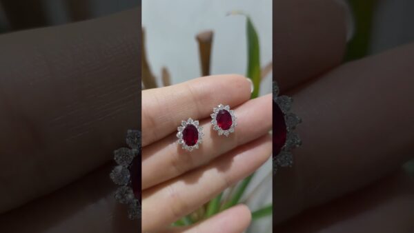 Diamond 2.75 Karat Diamond and Ruby Earrings product video