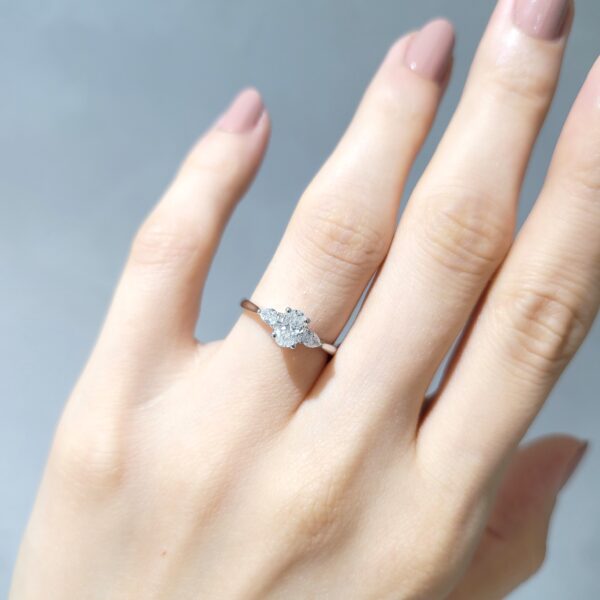 0.70 Ct HRD-Certified Oval Solitaire Diamond Ring — image 1