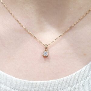 Outlet Pırlanta 0,20 Ct Tektaş Rose Kolye