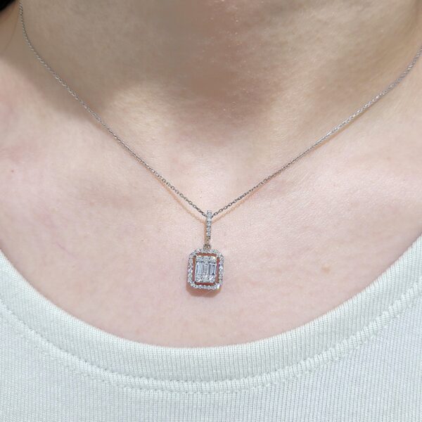 0.37 Ct Baguette Diamond Necklace — image 1
