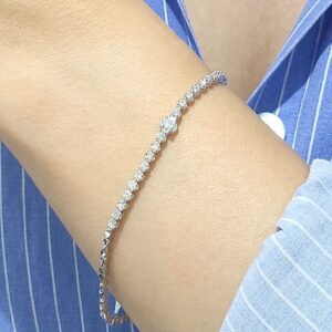 Outlet Pırlanta 0,45 Ct Suyolu Bileklik BL01390