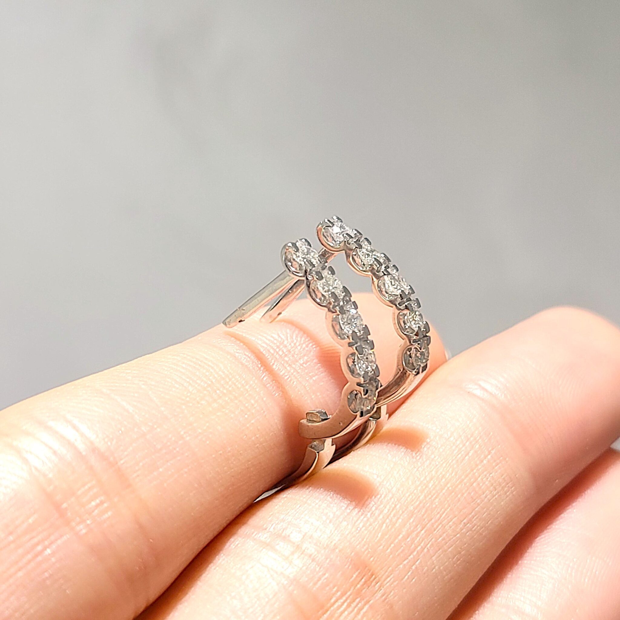 Outlet Pırlanta 0,46 Ct Beştaş Küpe - Görsel 2