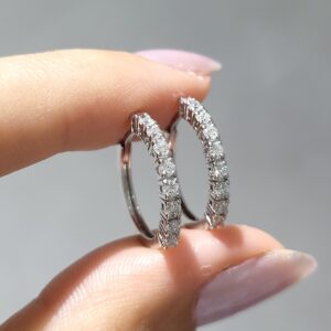 Outlet Pırlanta 0,49 Ct Halka Küpe