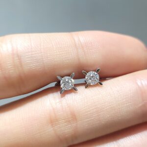 Outlet Pırlanta 0,50 Ct HRD Sertifikalı Tektaş Küpe