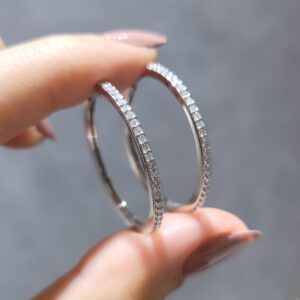 Outlet Pırlanta 0,56 Ct Halka Küpe