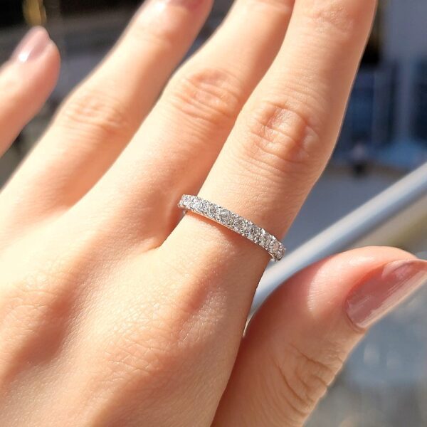 0.56 Ct Half-Eternity Diamond Ring — image 1