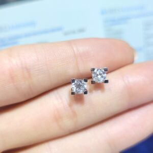 Outlet Pırlanta 0,80 Ct Tektaş Küpe