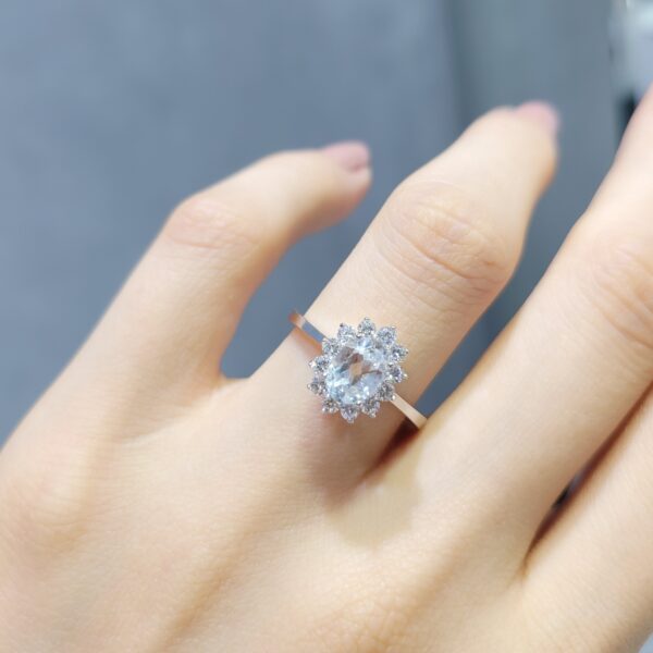 1.47 Ct Diamond Diamond and White Topaz — image 1