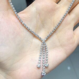 Outlet Pırlanta 1,68 Ct Sallantılı Suyolu Gerdanlık