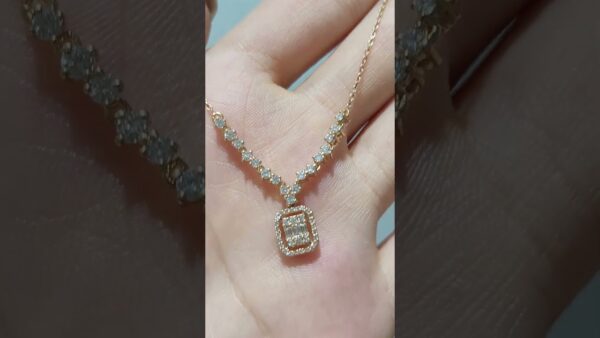 0.52 Ct Baguette Diamond Necklace product video