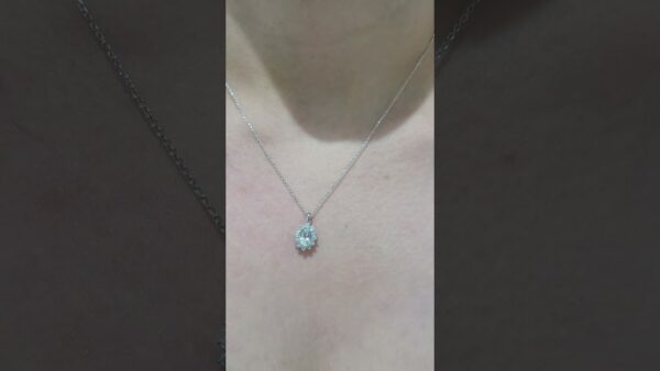 Pırlanta 1,42 Ct Pırlanta ve Beyaz Topaz Kolye ürün videosu