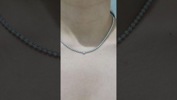 2.46 Ct Tennis Diamond Necklace product video