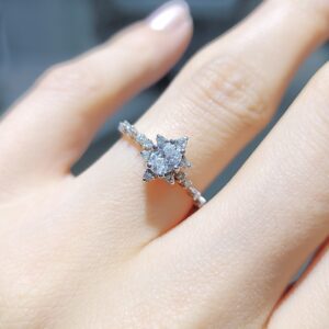 Outlet Pırlanta 0,38 Ct HRD Sertifikalı Vintage Tektaş Yüzük YZ10304