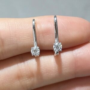 Outlet Pırlanta 0,38 Ct Tektaş Küpe