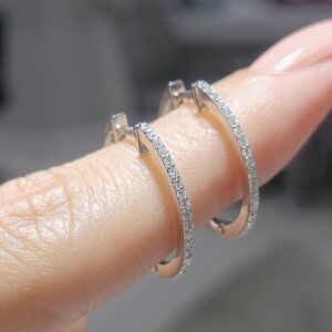 Outlet Pırlanta 0,39 Ct Halka Küpe KP02874