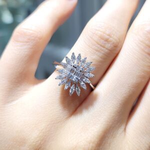 Outlet Pırlanta 0,47 Ct Zarif Baget Yüzük YZ10443