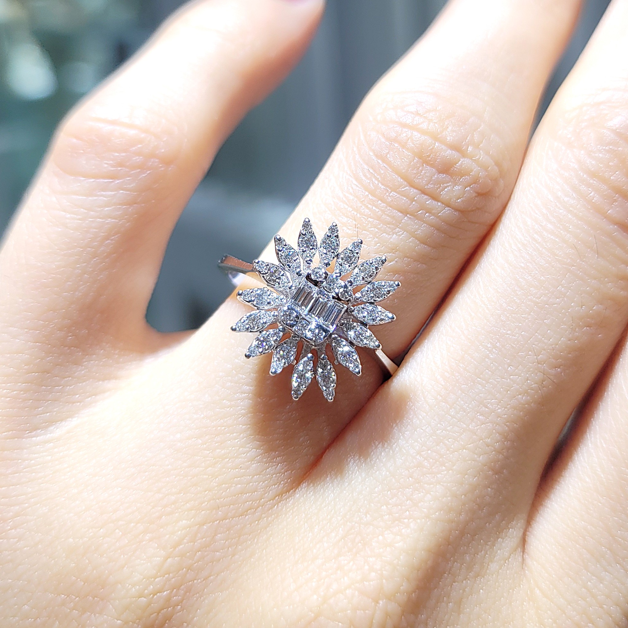 Outlet Pırlanta 0,47 Ct Zarif Baget Yüzük YZ10443