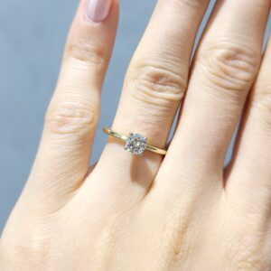 Outlet Pırlanta 0,52 Ct HRD Sertifikalı Oval Tektaş Yüzük YZ09901