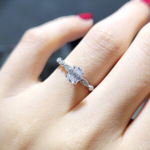 Outlet Pırlanta 0,69 Ct HRD Sertifikalı Oval Tektaş Yüzük YZ10414