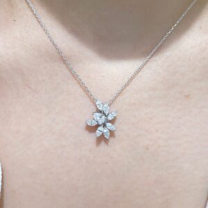 Outlet Pırlanta 0,95 Ct Markiz Ve Damla Kolye KR00827