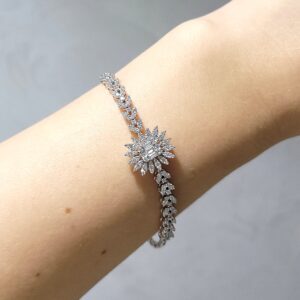 Outlet Pırlanta 1,18 Ct Zarif Baget Bileklik BL01421