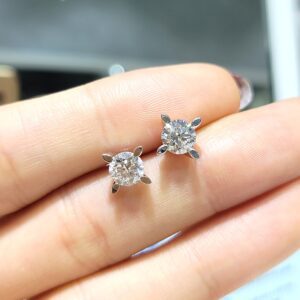 Outlet Pırlanta 1,41 Ct HRD Sertifikalı Tektaş Küpe KP02906