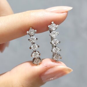 Outlet Pırlanta 1,52 Ct Beştaş Küpe KP02878