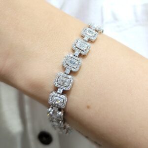 Outlet Pırlanta 5,85 Ct Baget Bileklik BL01381