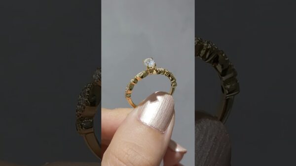 0.42 Ct HRD-Certified Oval Solitaire Diamond Ring product video