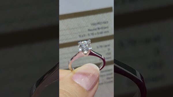 Pırlanta 0,70 Ct D Renk GIA Sertifikalı Tektaş Yüzük ürün videosu