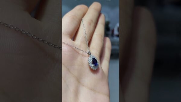 1.25 Ct Diamond and Sapphire Necklace product video