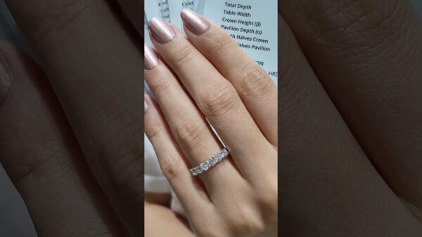 1.35 Ct HRD-Certified Half-Eternity Diamond Ring product video