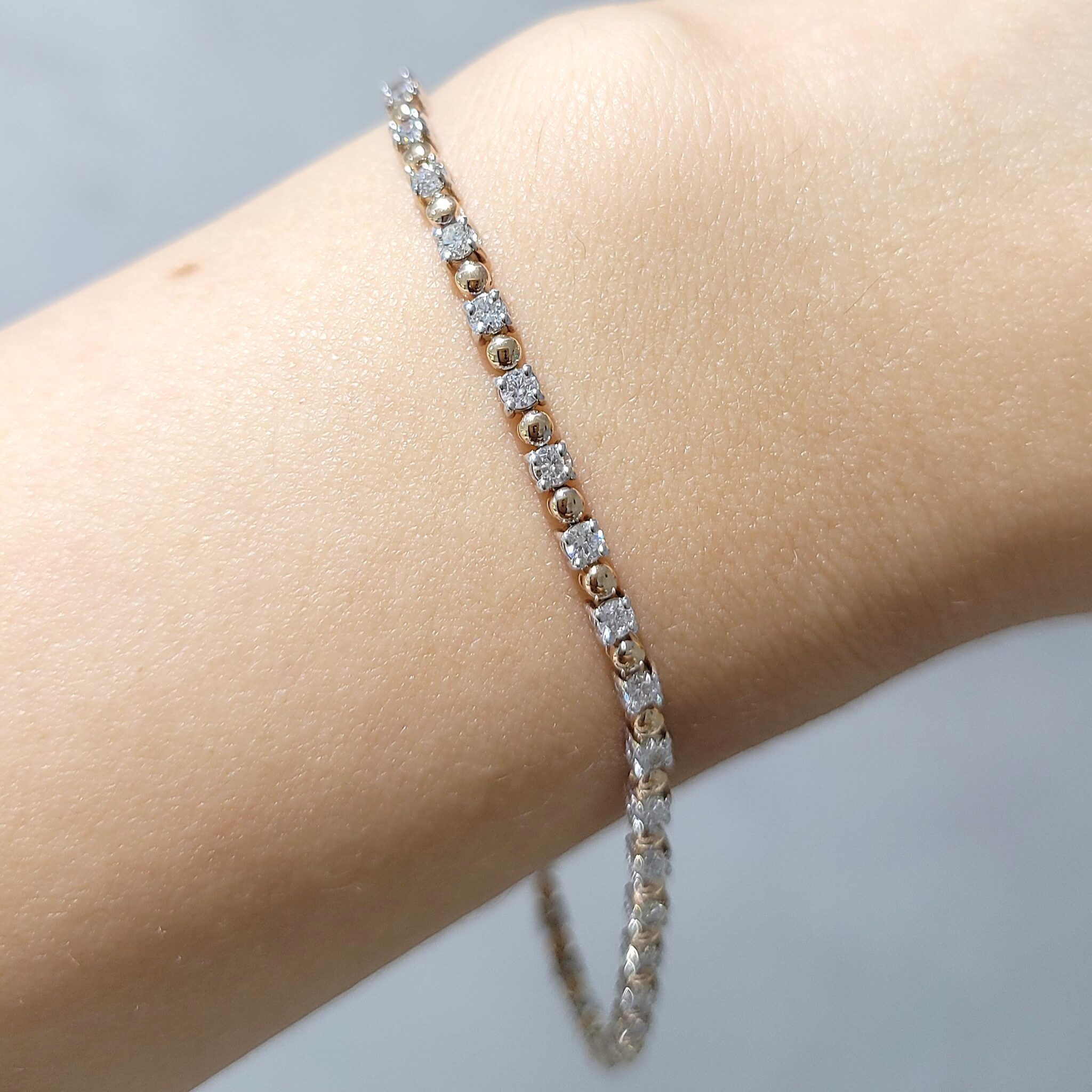 Pırlanta 1,47 Ct Rose Renk Pırlanta Bileklik BL01394