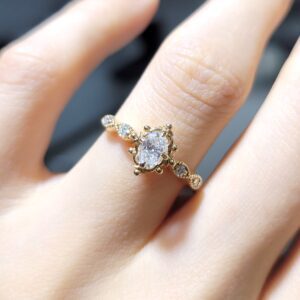 Outlet Pırlanta 0,39 Ct HRD Sertifikalı Oval Tektaş Yüzük YZ10372