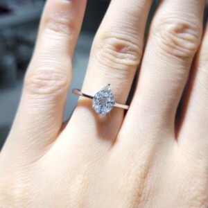 Outlet Pırlanta 0,51 Ct Damla Yüzük KR00865