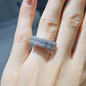 Outlet Pırlanta 0,60 Ct Baget Beştaş Yüzük YZ10305