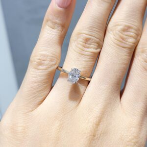 Outlet Pırlanta 0,81 Ct HRD Sertifikalı Oval Tektaş Yüzük YZ10281