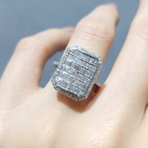 Outlet Pırlanta 1,50 Ct Baget Yüzük YZ10456