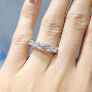 Outlet Pırlanta 1,59 Ct HRD Sertifikalı D Renk Yarımtur Yüzük YZ10428