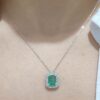Pırlanta 1,60 Ct Pırlanta ve Zümrüt Kolye KL02804