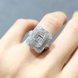 Outlet Pırlanta 1,75 Ct Baget Yüzük KR00848