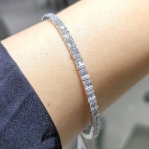 Outlet Pırlanta 1,99 Ct Baget Bileklik LD03264