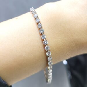 Outlet Pırlanta 5,75 Ct HRD Sertifikalı Üç Tırnak Suyolu Bileklik BL01422